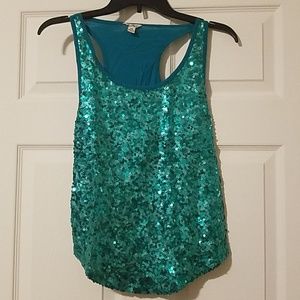 Green Sequin Top